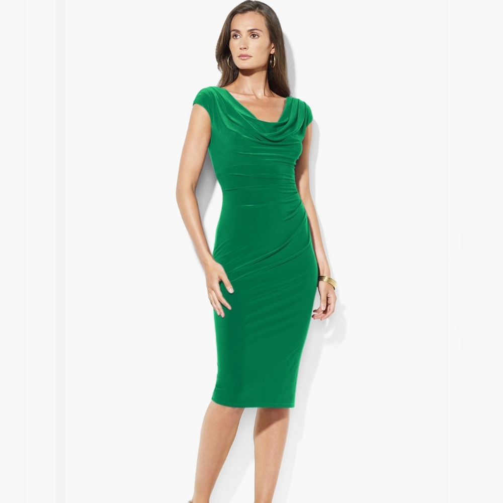 Polo by Ralph Lauren Green Midi Dress